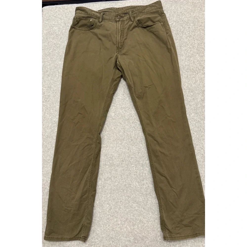 Polo Ralph Lauren Authentic Dungarees Mens 36x34 Olive Green Straight Leg Pants